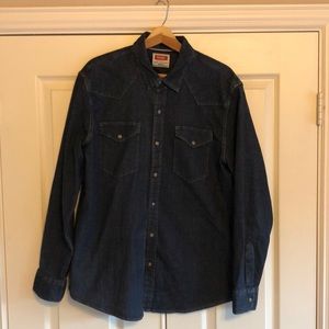 Wrangler Dark Denim Western Button-up